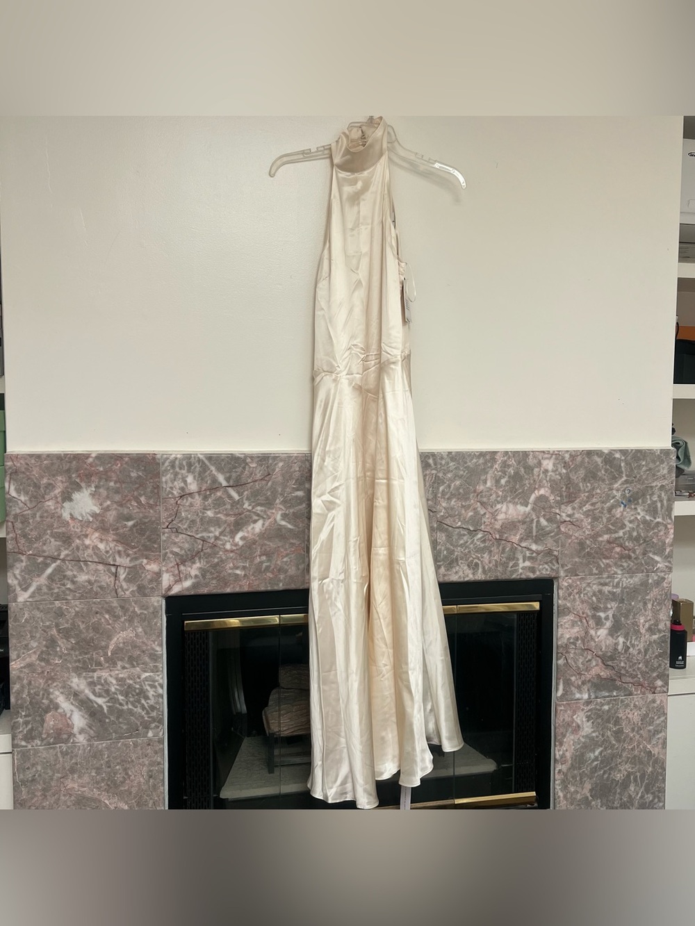 Reformation Katelyn Silk Dress in Fior Di Latte Size 4